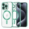 Husa MagSafe pentru Apple iPhone 15 Pro, Techsuit, Luxury Crystal, Verde Deschis