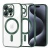Husa MagSafe pentru Apple iPhone 15 Pro, Techsuit, Luxury Crystal, Verde Inchis