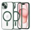 Husa MagSafe pentru Apple iPhone 15, Techsuit, Luxury Crystal, Verde Inchis