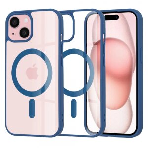 Husa MagSafe pentru Apple iPhone 15, Techsuit, Pro, Albastra