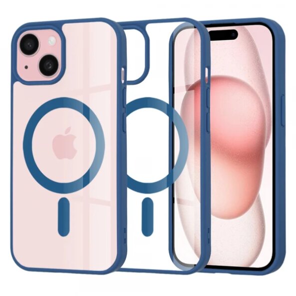 Husa MagSafe pentru Apple iPhone 15, Techsuit, Pro, Albastra