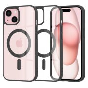 Husa MagSafe pentru Apple iPhone 15, Techsuit, Pro, Neagra