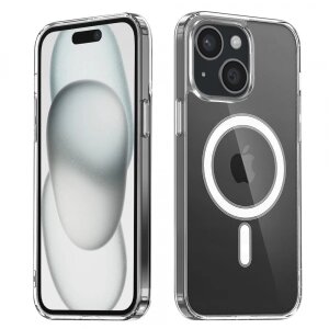 Husa MagSafe pentru Apple iPhone 15, Techsuit, Pro, Transparenta