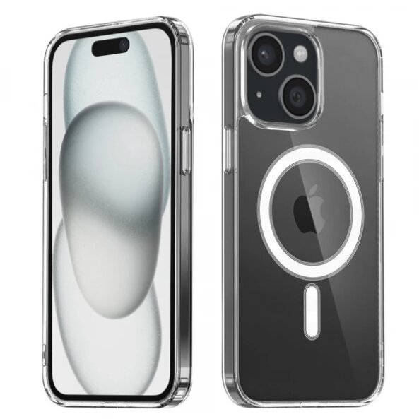 Husa MagSafe pentru Apple iPhone 15, Techsuit, Pro, Transparenta
