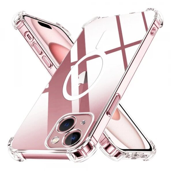 Husa MagSafe pentru Apple iPhone 15, Techsuit, Shockproof, Transparenta