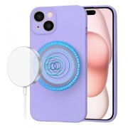 Husa MagSafe pentru Apple iPhone 15, Techsuit, SoftFlex, Mov Deschis
