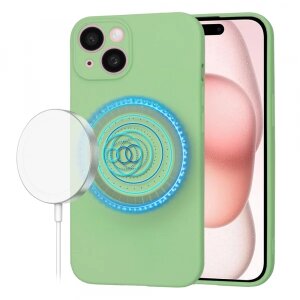 Husa MagSafe pentru Apple iPhone 15, Techsuit, SoftFlex, Verde