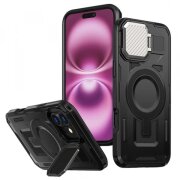 Husa MagSafe pentru Apple iPhone 16 Plus, Techsuit, CamVault, Neagra