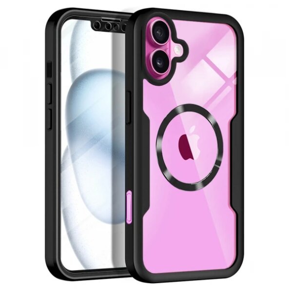 Husa MagSafe pentru Apple iPhone 16 Plus, Techsuit, ColorVerse 360, Neagra