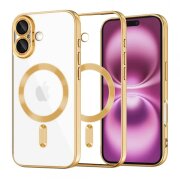 Husa MagSafe pentru Apple iPhone 16 Plus, Techsuit, Luxury Crystal, Aurie