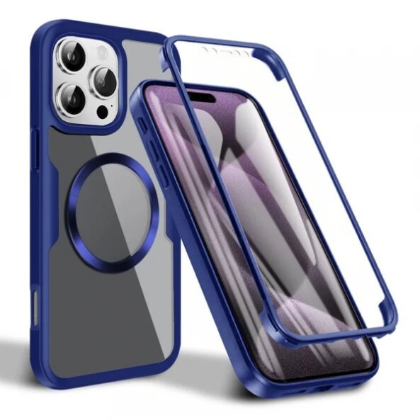 Husa MagSafe pentru Apple iPhone 16 Pro Max, Techsuit, ColorVerse 360, Albastra