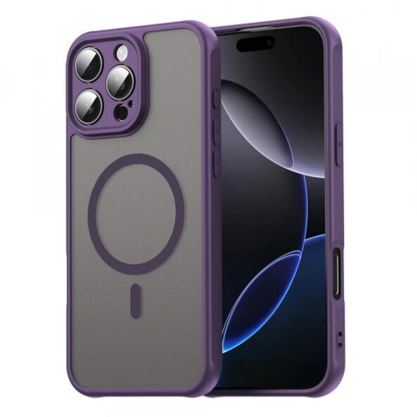 Husa MagSafe pentru Apple iPhone 16 Pro Max, Techsuit, HaloFrost II, Mov