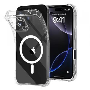 Husa MagSafe pentru Apple iPhone 16 Pro Max, Techsuit, Shockproof, Transparenta