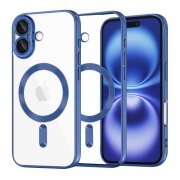 Husa MagSafe pentru Apple iPhone 16, Techsuit, Luxury Crystal, Albastra
