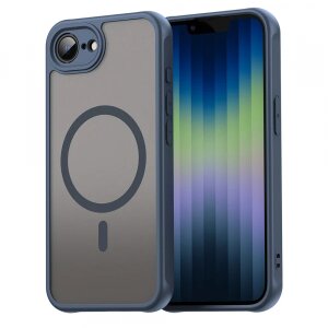 Husa MagSafe pentru Apple iPhone 16e, Techsuit, HaloFrost II, Bleumarin