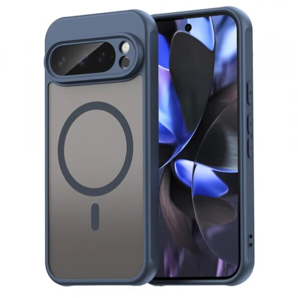 Husa MagSafe pentru Google Pixel 9 Pro, Techsuit, HaloFrost II, Bleumarin
