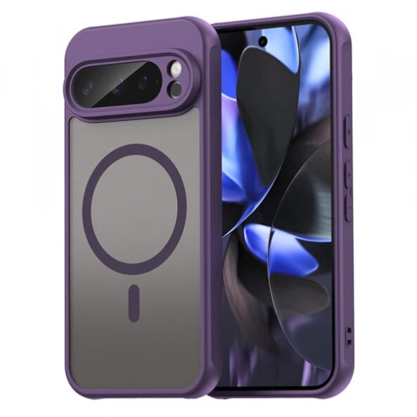 Husa MagSafe pentru Google Pixel 9 Pro, Techsuit, HaloFrost II, Mov