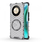 Husa MagSafe pentru Honor Magic6 Lite, Techsuit, HoneyComb Shield, Alba