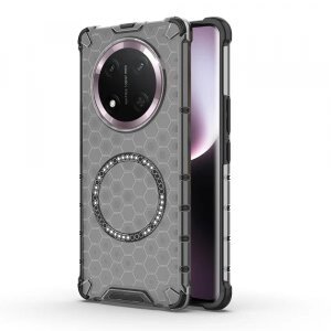 Husa MagSafe pentru Honor X9c / Magic7 Lite, Techsuit, HoneyComb Shield, Neagra