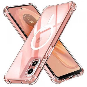 Husa MagSafe pentru Motorola Moto G04s / E14 / G04 / G24, Techsuit, Shockproof, Transparenta