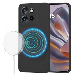 Husa MagSafe pentru Motorola ThinkPhone 25 / Edge 50 Neo, Techsuit, SoftFlex, Neagra