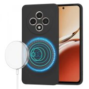 Husa MagSafe pentru Oppo Reno12 FS 5G / Reno12 FS 4G / Reno12 F 4G / Reno12 F, Techsuit, SoftFlex, Neagra