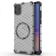 Husa MagSafe pentru Samsung Galaxy A05 A055, Techsuit, HoneyComb Shield, Alba