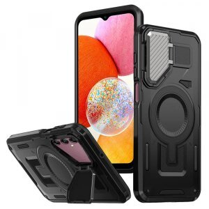 Husa MagSafe pentru Samsung Galaxy A14 A145 / A14 5G A146, Techsuit, CamVault, Neagra