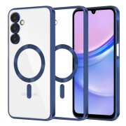 Husa MagSafe pentru Samsung Galaxy A15 5G A156 / A15 A155, Techsuit, Luxury Crystal, Albastra