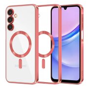 Husa MagSafe pentru Samsung Galaxy A15 5G A156 / A15 A155, Techsuit, Luxury Crystal, Rosie