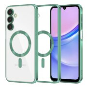 Husa MagSafe pentru Samsung Galaxy A15 5G A156 / A15 A155, Techsuit, Luxury Crystal, Verde Deschis
