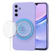 Husa MagSafe pentru Samsung Galaxy A15 A155, Techsuit, SoftFlex, Mov Deschis