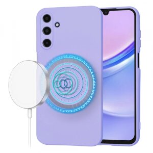 Husa MagSafe pentru Samsung Galaxy A15 A155, Techsuit, SoftFlex, Mov Deschis