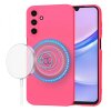 Husa MagSafe pentru Samsung Galaxy A15 A155, Techsuit, SoftFlex, Roz Inchis