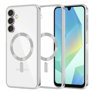 Husa MagSafe pentru Samsung Galaxy A16 5G A166 / A16 4G A165, Techsuit, Luxury Crystal, Argintie