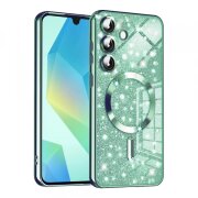 Husa MagSafe pentru Samsung Galaxy A16 5G A166 / A16 4G A165, Techsuit, Luxury Glitter, Verde Deschis