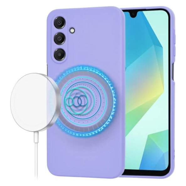 Husa MagSafe pentru Samsung Galaxy A16 5G A166 / A16 4G A165, Techsuit, SoftFlex, Mov Deschis