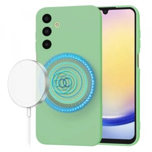 Husa MagSafe pentru Samsung Galaxy A25 A256, Techsuit, SoftFlex, Verde