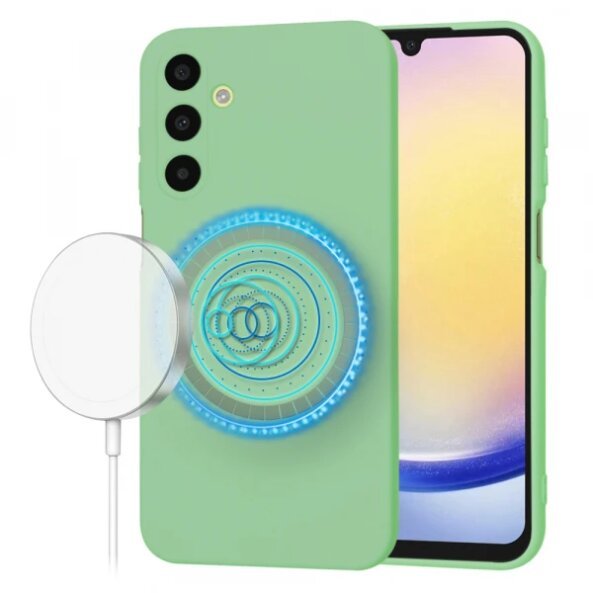Husa MagSafe pentru Samsung Galaxy A25 A256, Techsuit, SoftFlex, Verde
