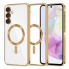 Husa MagSafe pentru Samsung Galaxy A35 5G A356, Techsuit, Luxury Crystal, Aurie