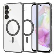 Husa MagSafe pentru Samsung Galaxy A35 5G A356, Techsuit, Luxury Crystal, Neagra