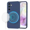 Husa MagSafe pentru Samsung Galaxy A35 5G A356, Techsuit, SoftFlex, Bleumarin