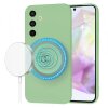Husa MagSafe pentru Samsung Galaxy A35 5G A356, Techsuit, SoftFlex, Verde