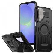 Husa MagSafe pentru Samsung Galaxy A36 A366, Techsuit, CamVault, Neagra