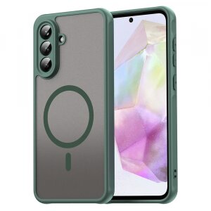Husa MagSafe pentru Samsung Galaxy A36 A366, Techsuit, HaloFrost II, Verde