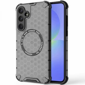 Husa MagSafe pentru Samsung Galaxy A36 A366, Techsuit, HoneyComb Shield, Neagra