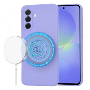 Husa MagSafe pentru Samsung Galaxy A36 A366, Techsuit, SoftFlex, Mov Deschis