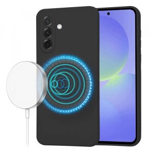 Husa MagSafe pentru Samsung Galaxy A36 A366, Techsuit, SoftFlex, Neagra