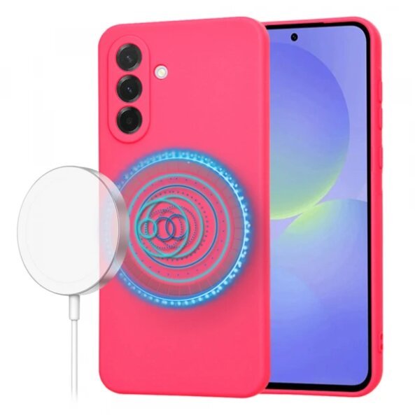 Husa MagSafe pentru Samsung Galaxy A36 A366, Techsuit, SoftFlex, Roz Inchis