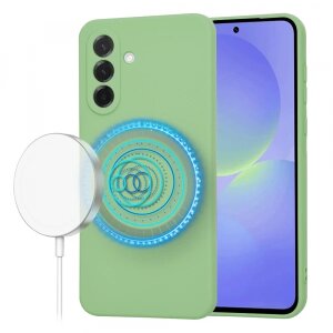 Husa MagSafe pentru Samsung Galaxy A36 A366, Techsuit, SoftFlex, Verde